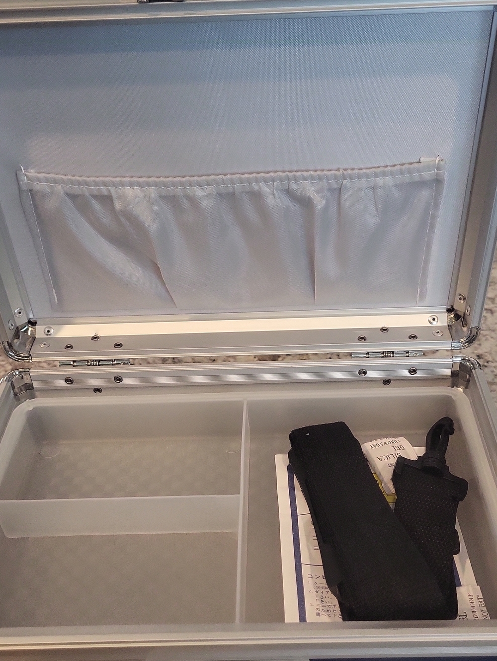NEW Silver and Green Aluminum Storage Case with Combination Lock - Picture 3 of 6